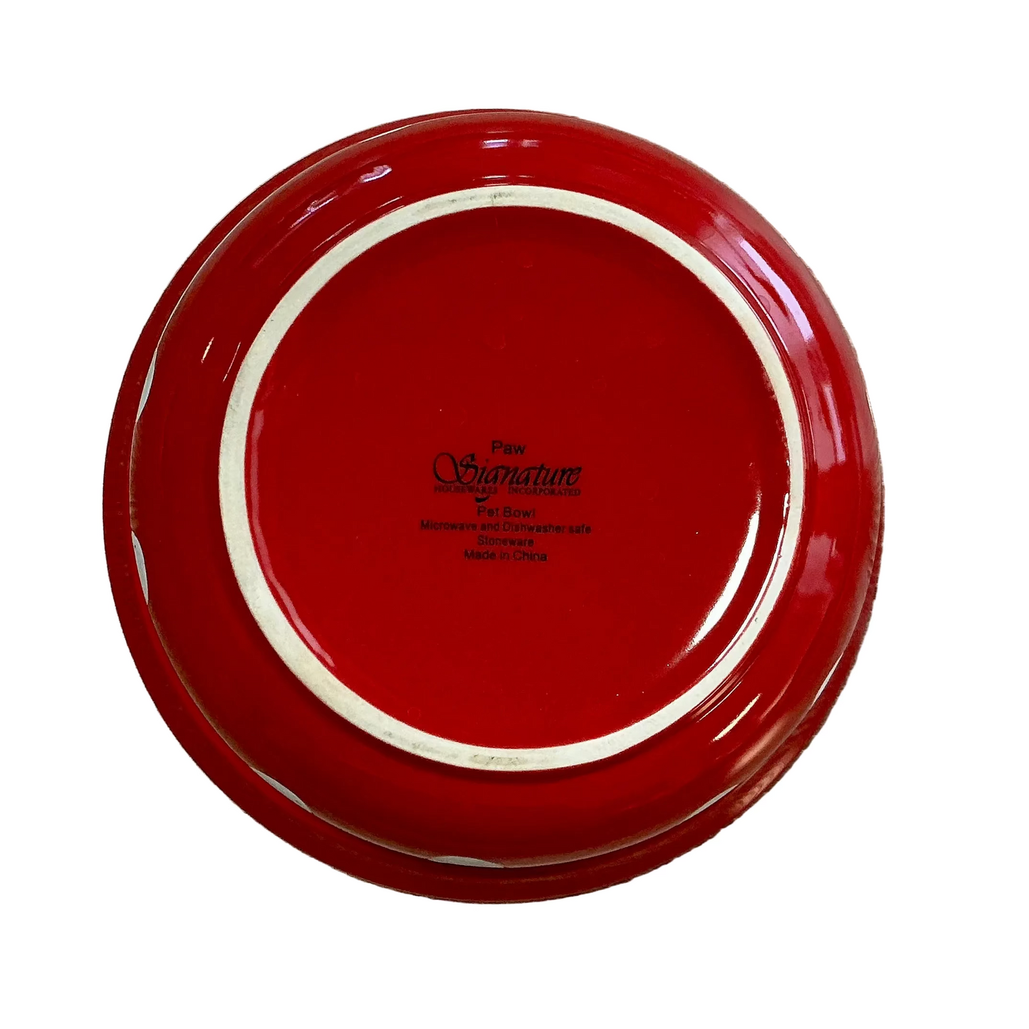Paw Signature Housewares ceramic dog bowl.