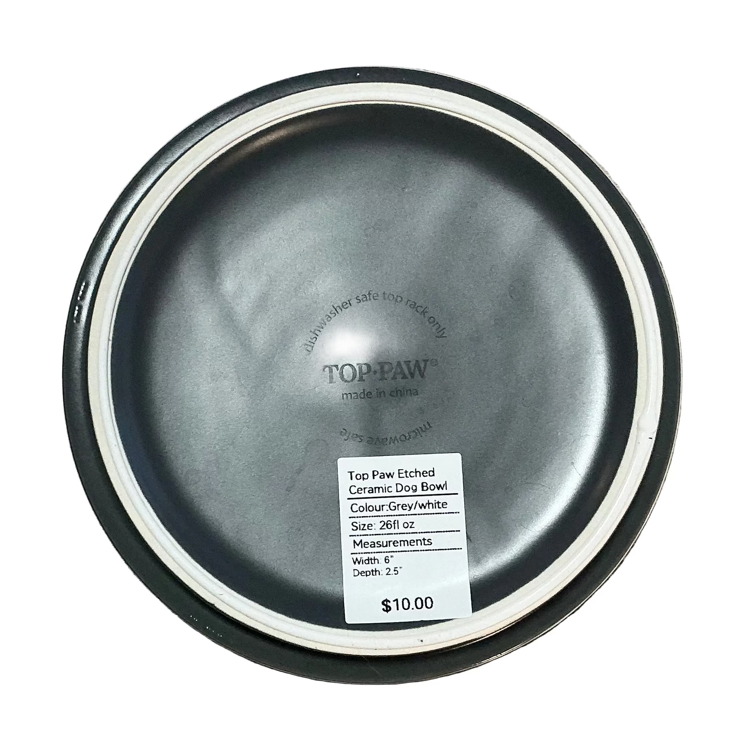 Top Paw Ceramic Dog Bowl