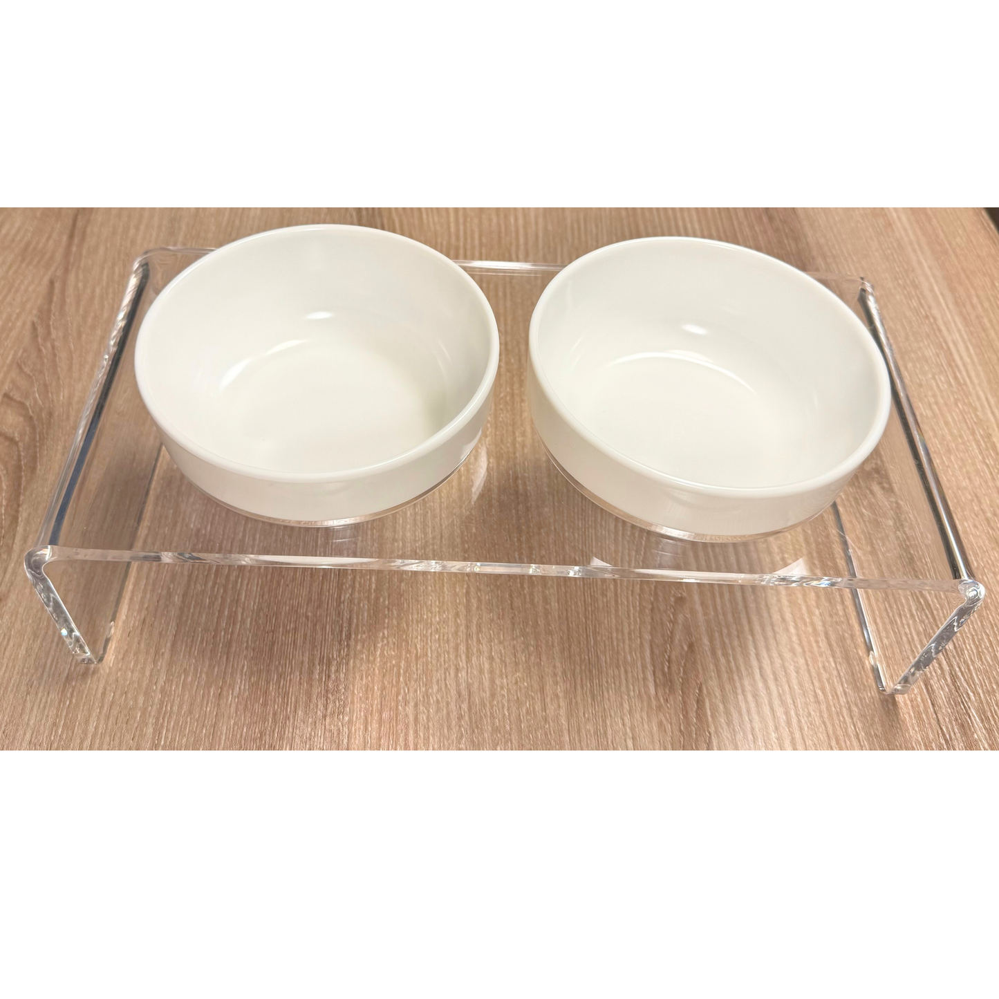 Plastic Bowl Clear Elevated Feeder
