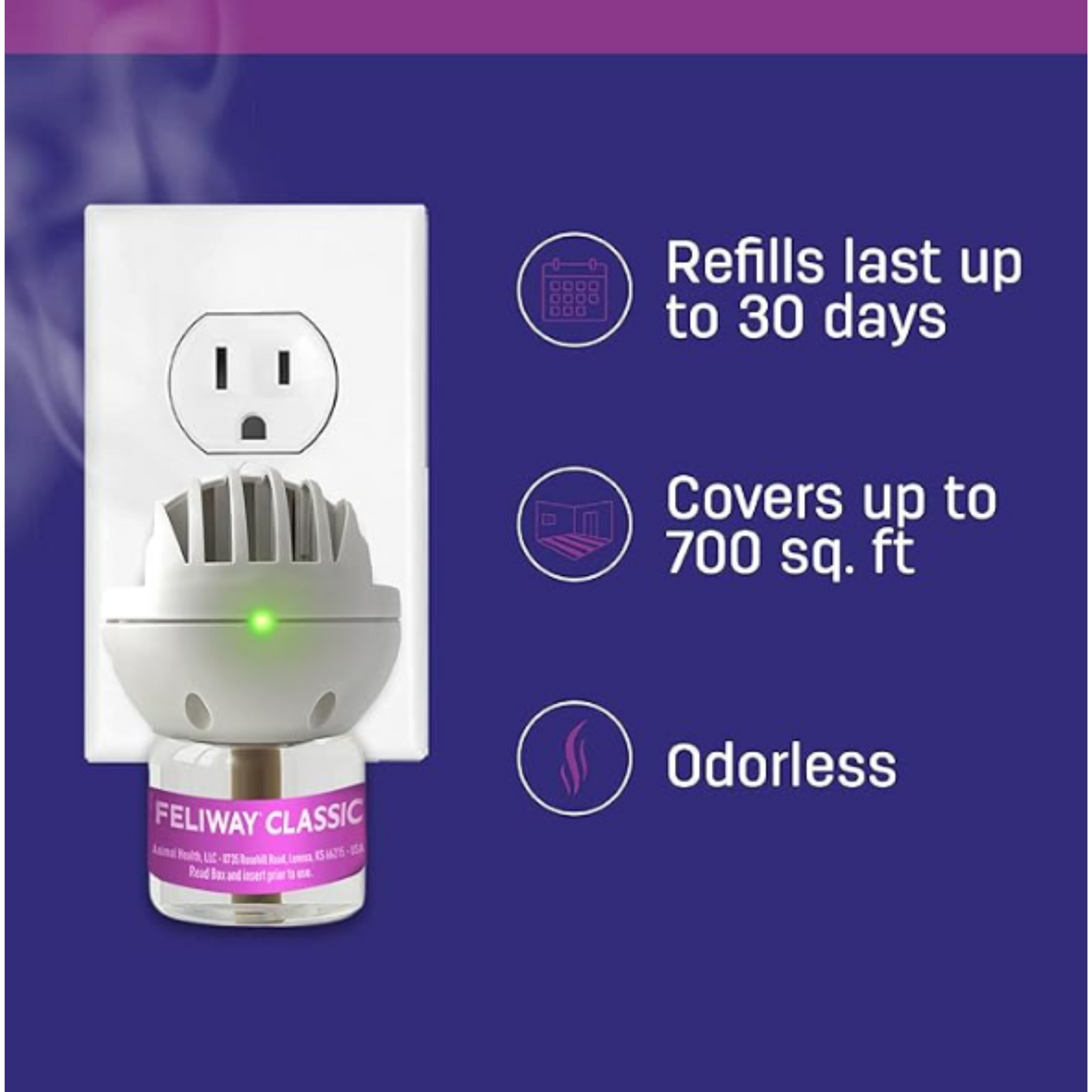 FELIWAY Classic Plug-In Calming Diffuser and 30 Day Refill for Cats