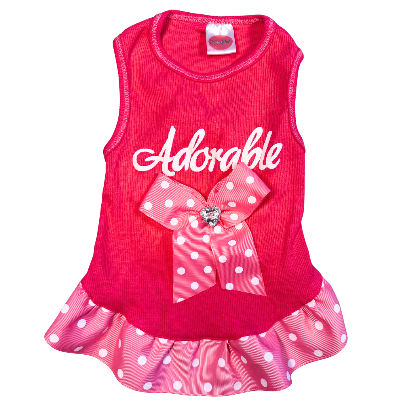 LuluPink Adorable Dog Dress - M