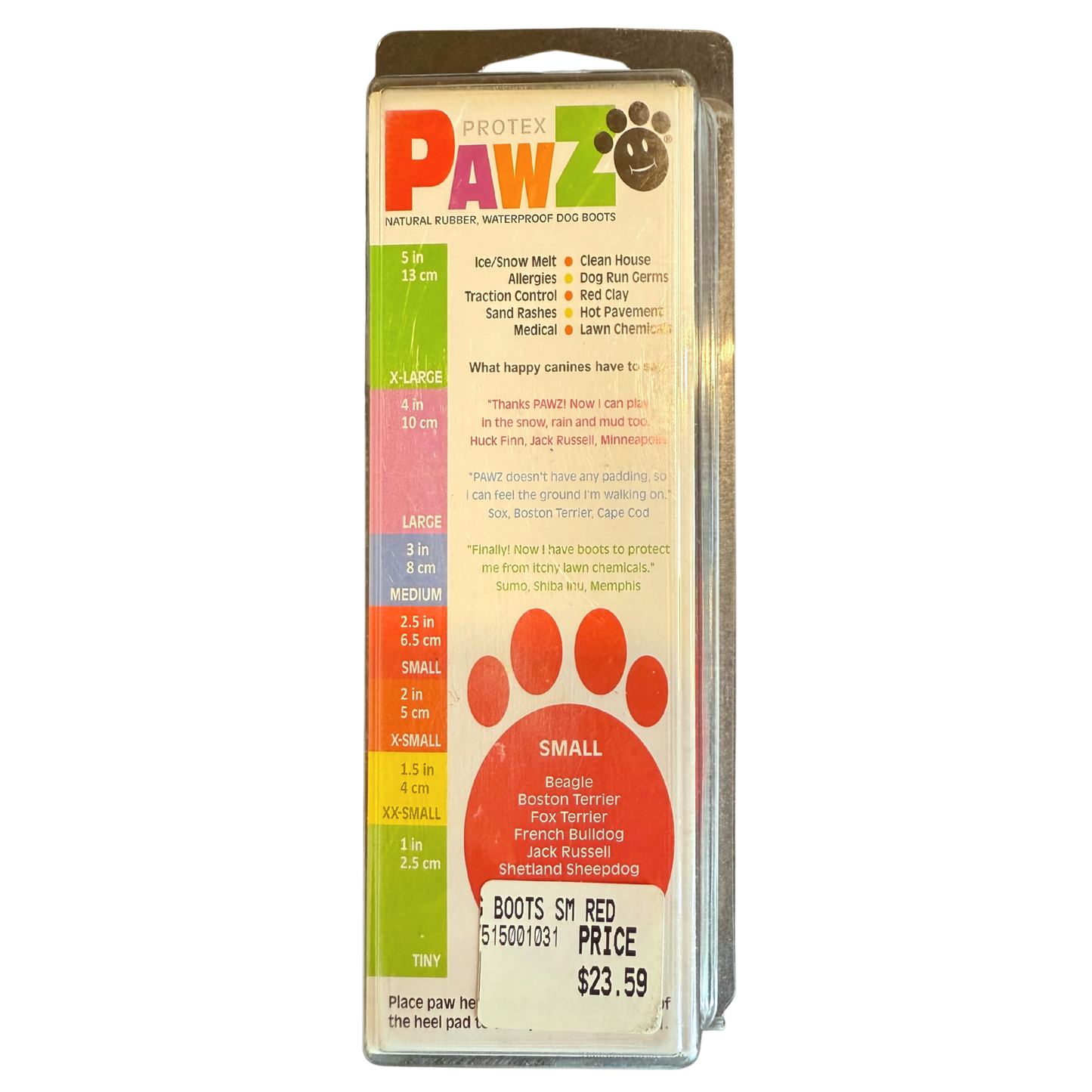 PawZ Rubber Dog Boots - S