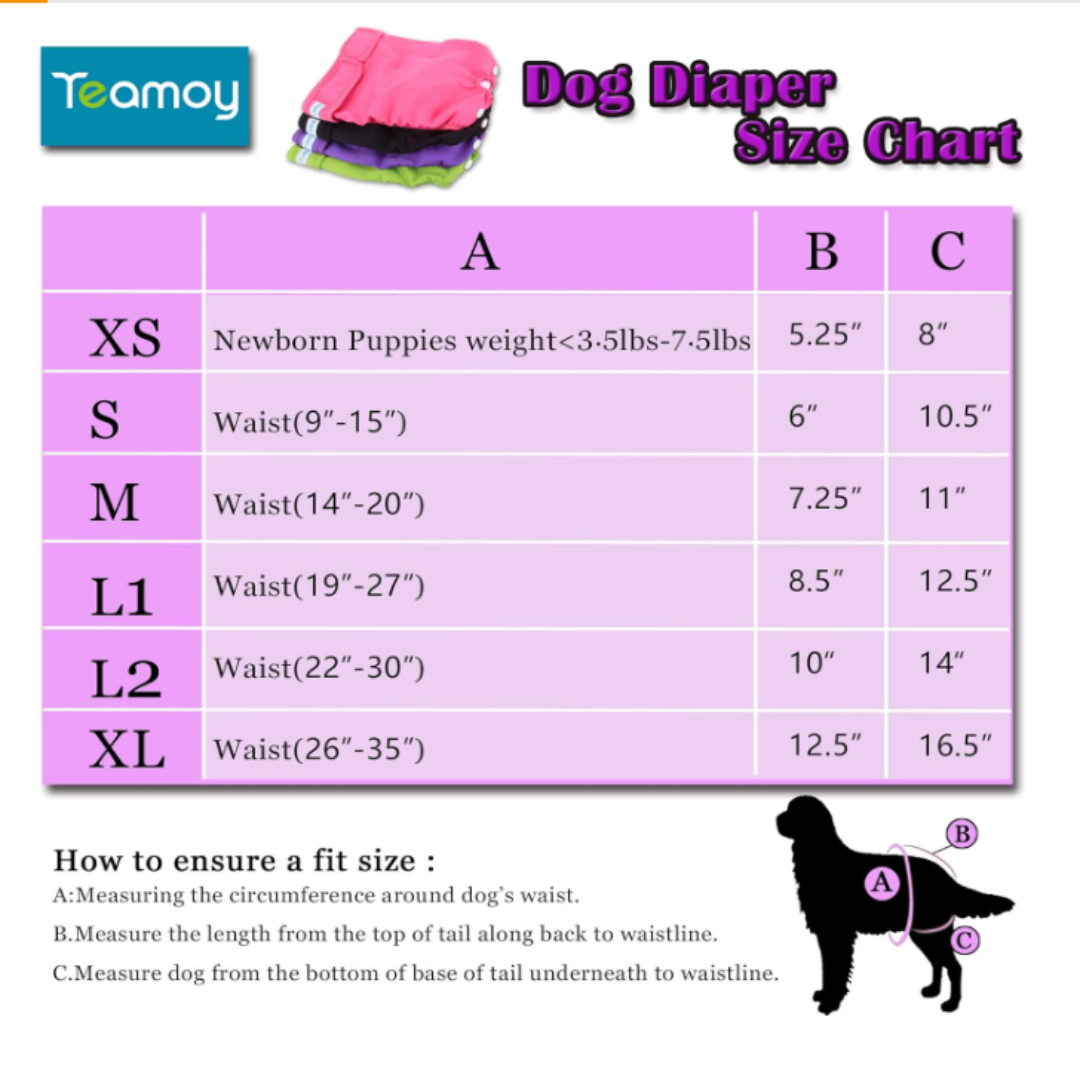 Teamoy Washable Dog Diapers