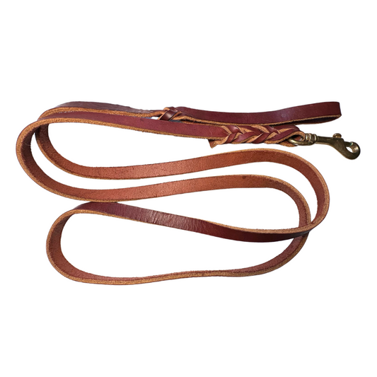 Soft Leather Dog Leash - 6'
