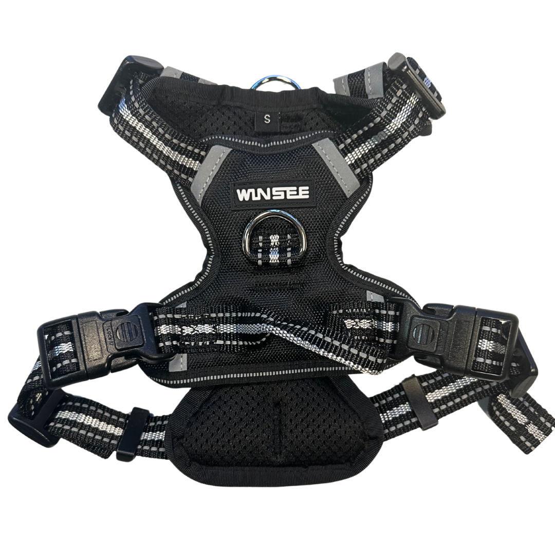 WINSEE Black Dog Harnesses & Dog Collar