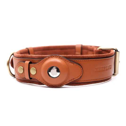 Keepaws Leather AirTag Collar