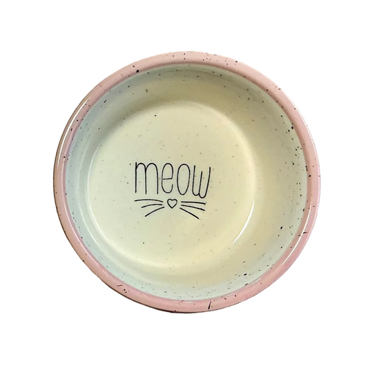 Pacifica “Meow” Ceramic Cat Bowl
