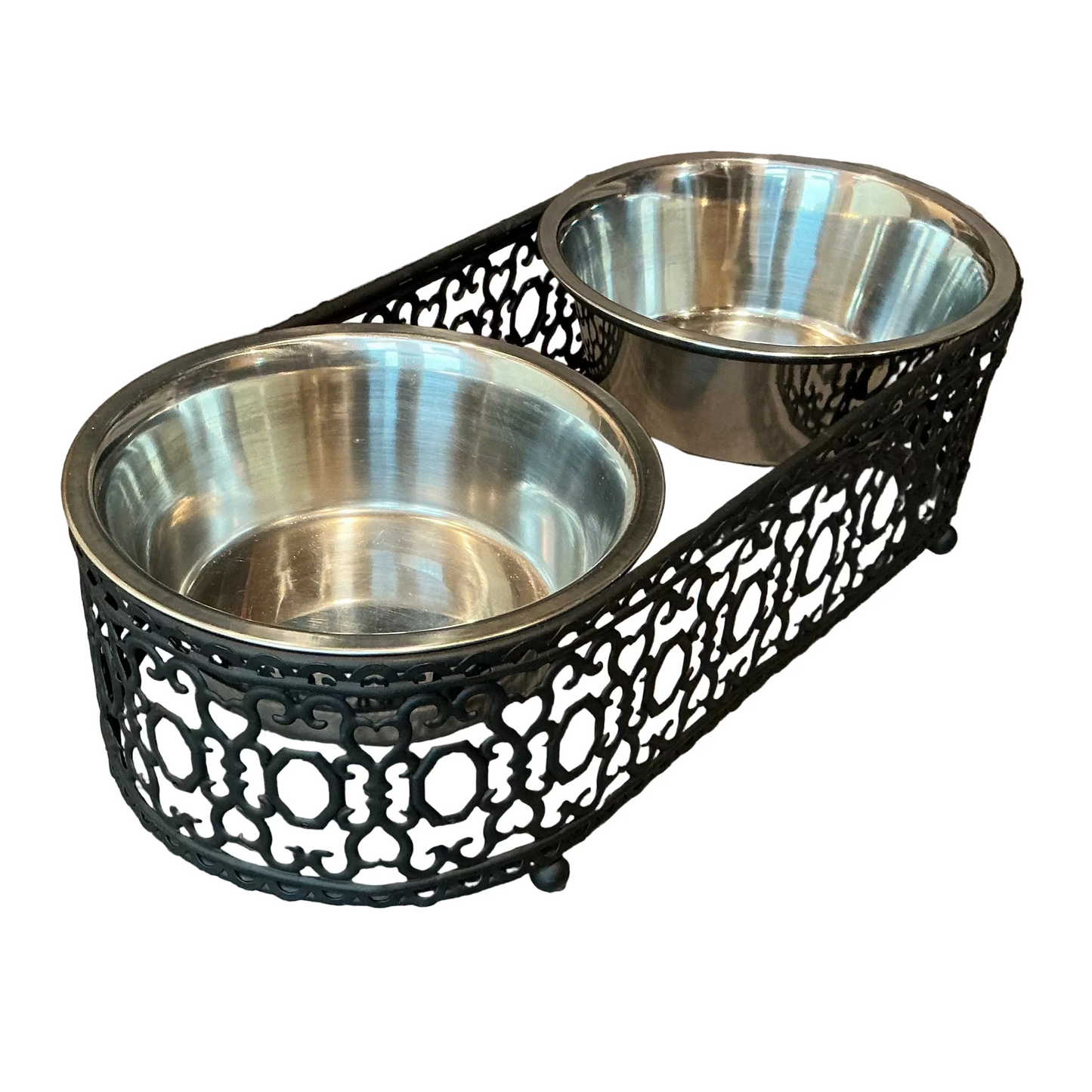 Raised Double Dog Bowl Feeder