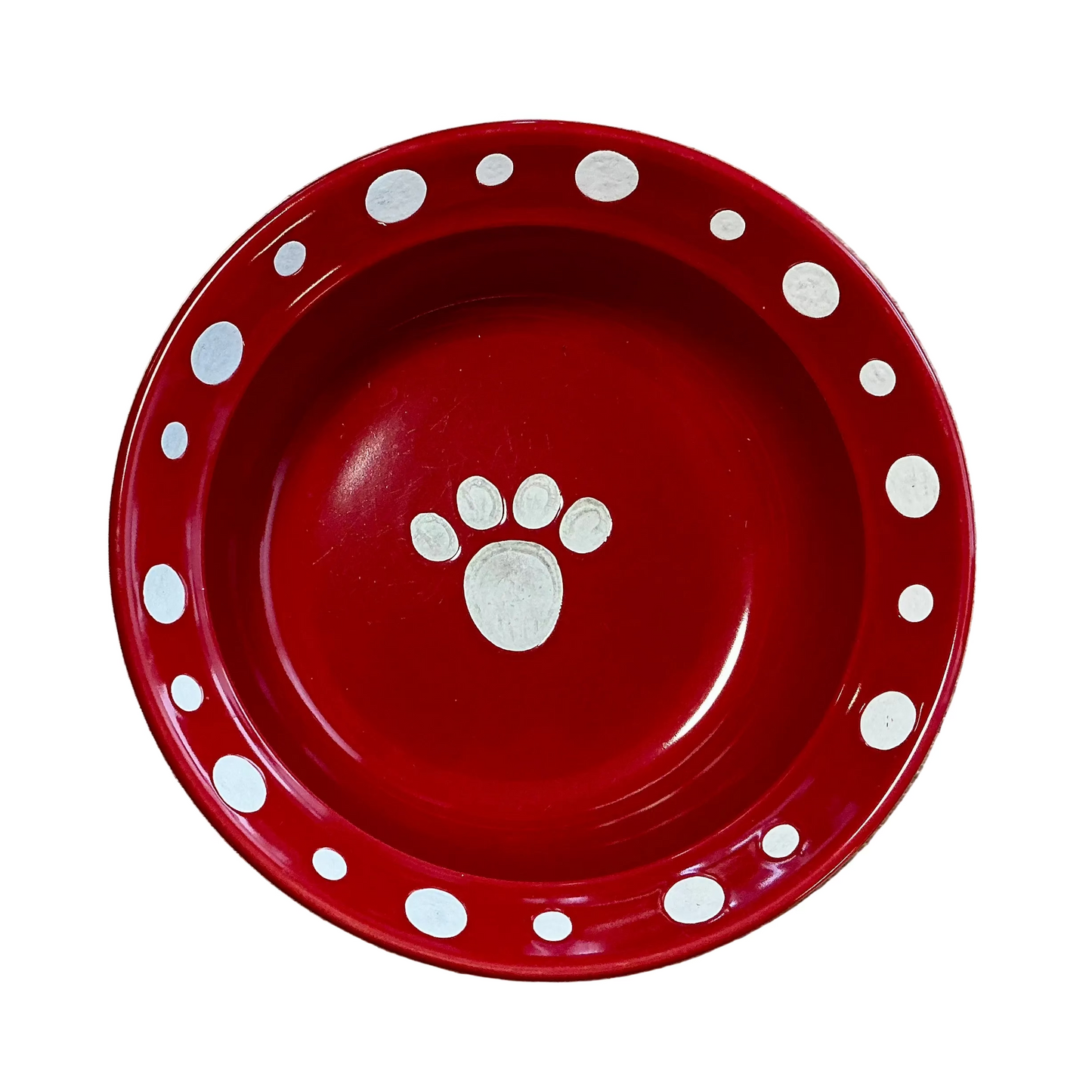 Paw Signature Housewares ceramic dog bowl.