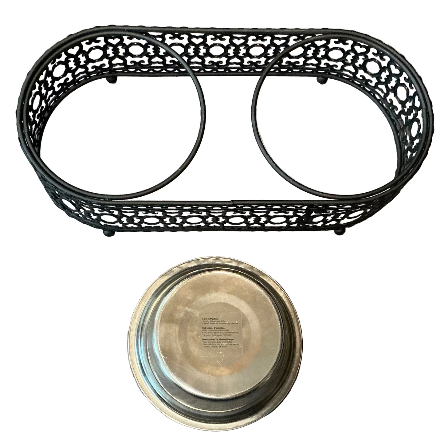 Raised Double Dog Bowl Feeder