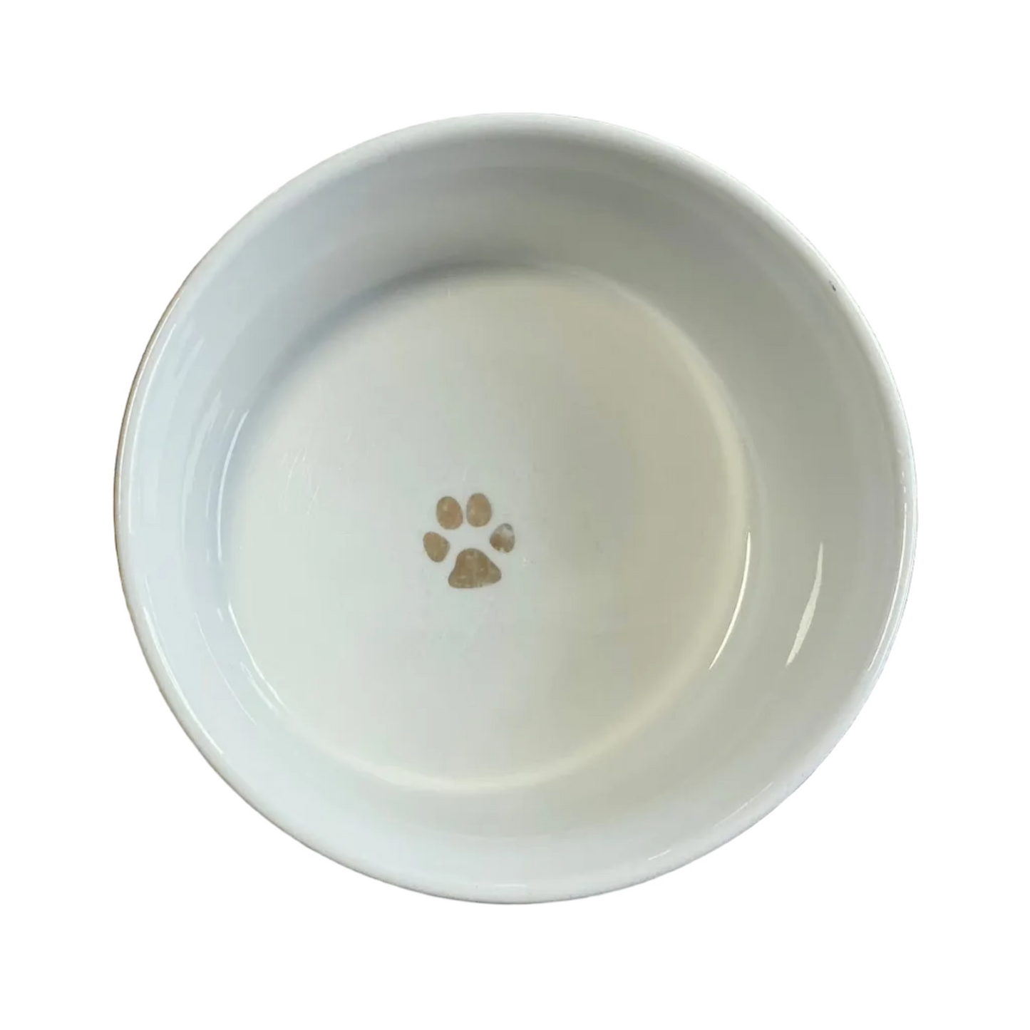 Fido’s Diner Ceramic Pet Bowl – Paw Print Detail