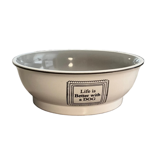 Spectrum Designz ceramic dog bowl.