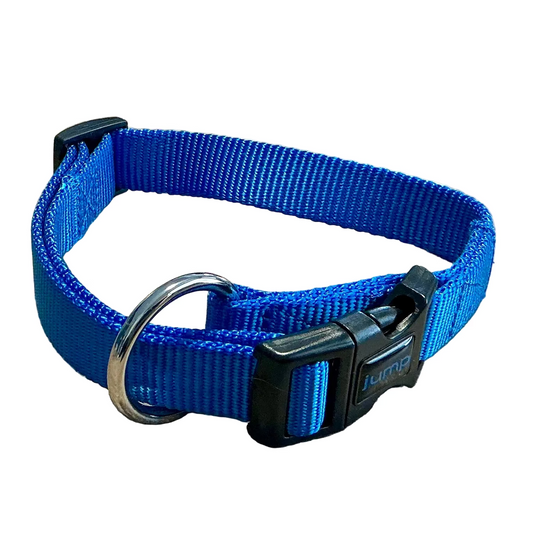 JUMP! Nylon Adjustable Blue Dog Collar