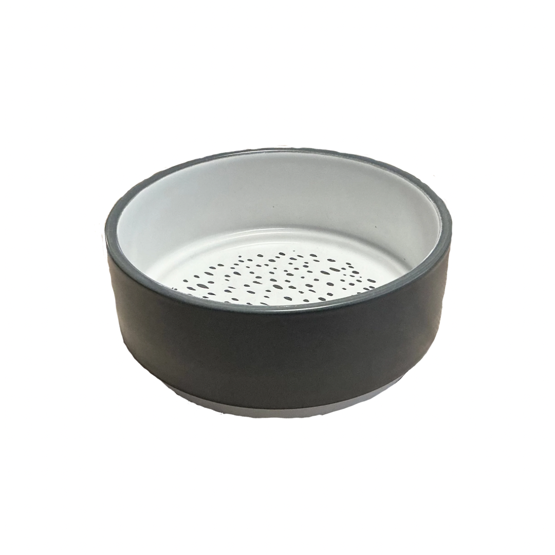 Top Paw Etched Ceramic Dog Bowl