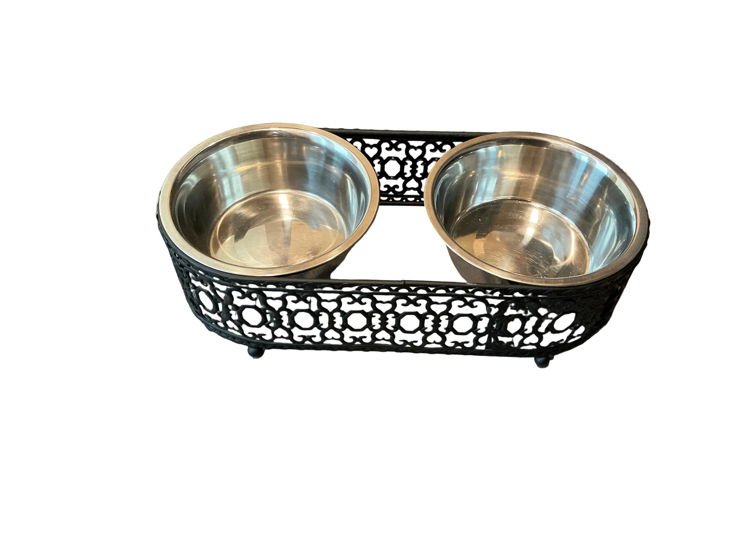 Raised Double Dog Bowl Feeder