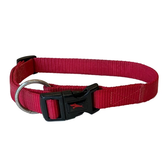 JUMP! Nylon Adjustable Red Dog Collar